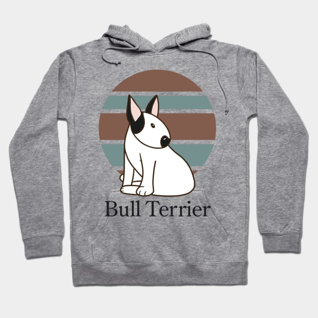 Cute Dogs illustrations - Bull Terrier Hoodie by MariOyama